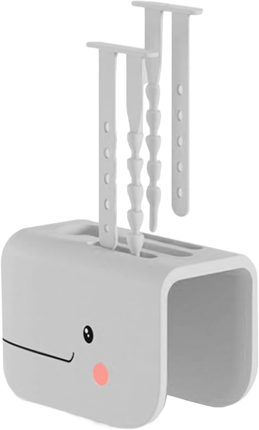 Silicone Bathtub Cover, Bath Spout Cover for Kids, for Tub Faucets with Easily Adjustable Straps (Grey) Fengea image number 4