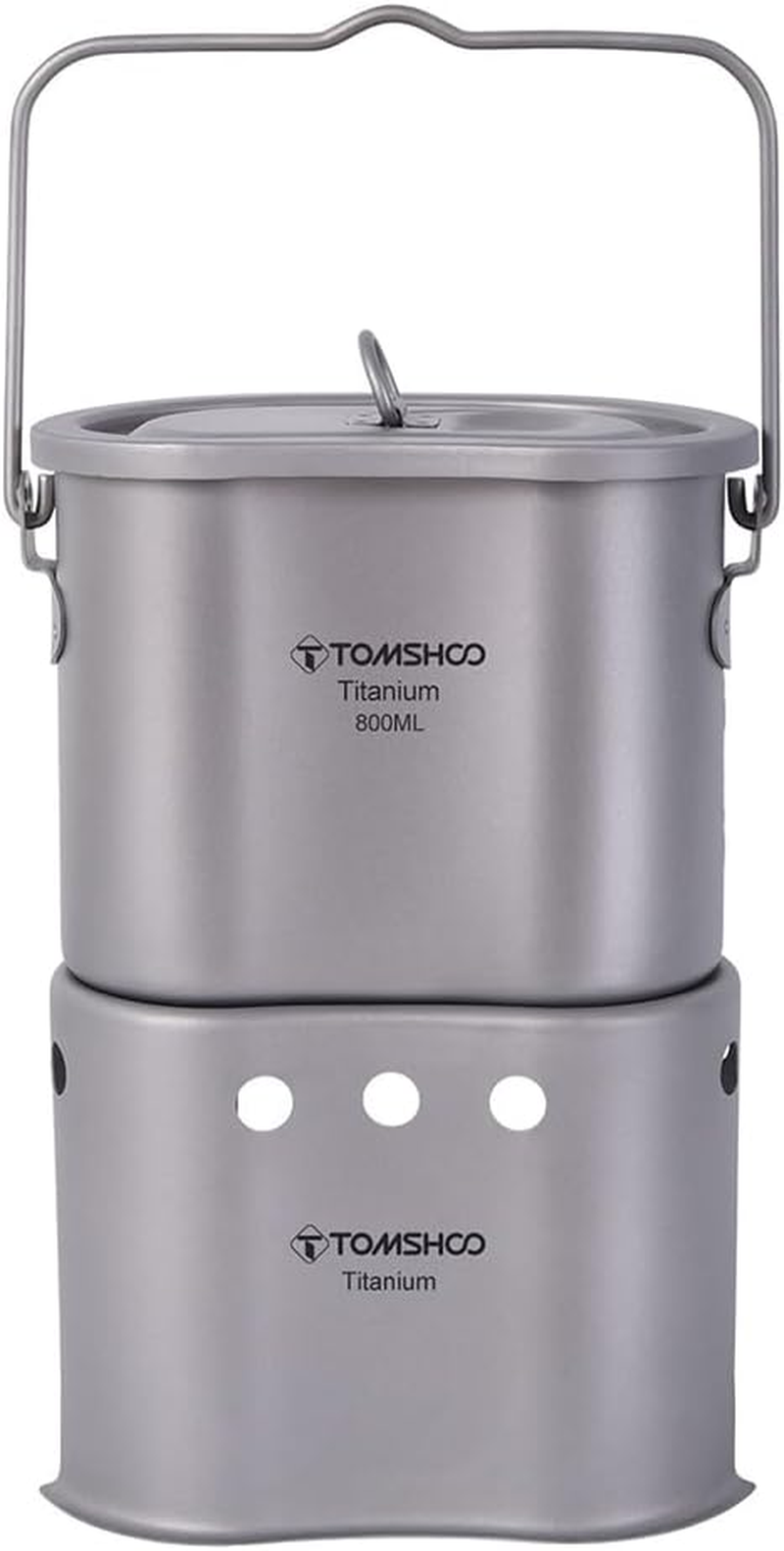 Titanium Pot and Stove Portable Cookware Set Outdoor Camping Cooking Equipment Lightweight Camping Stove Ti锅分体式套装 Convenient and Durable Ideal for Hiking and Camping image number 5