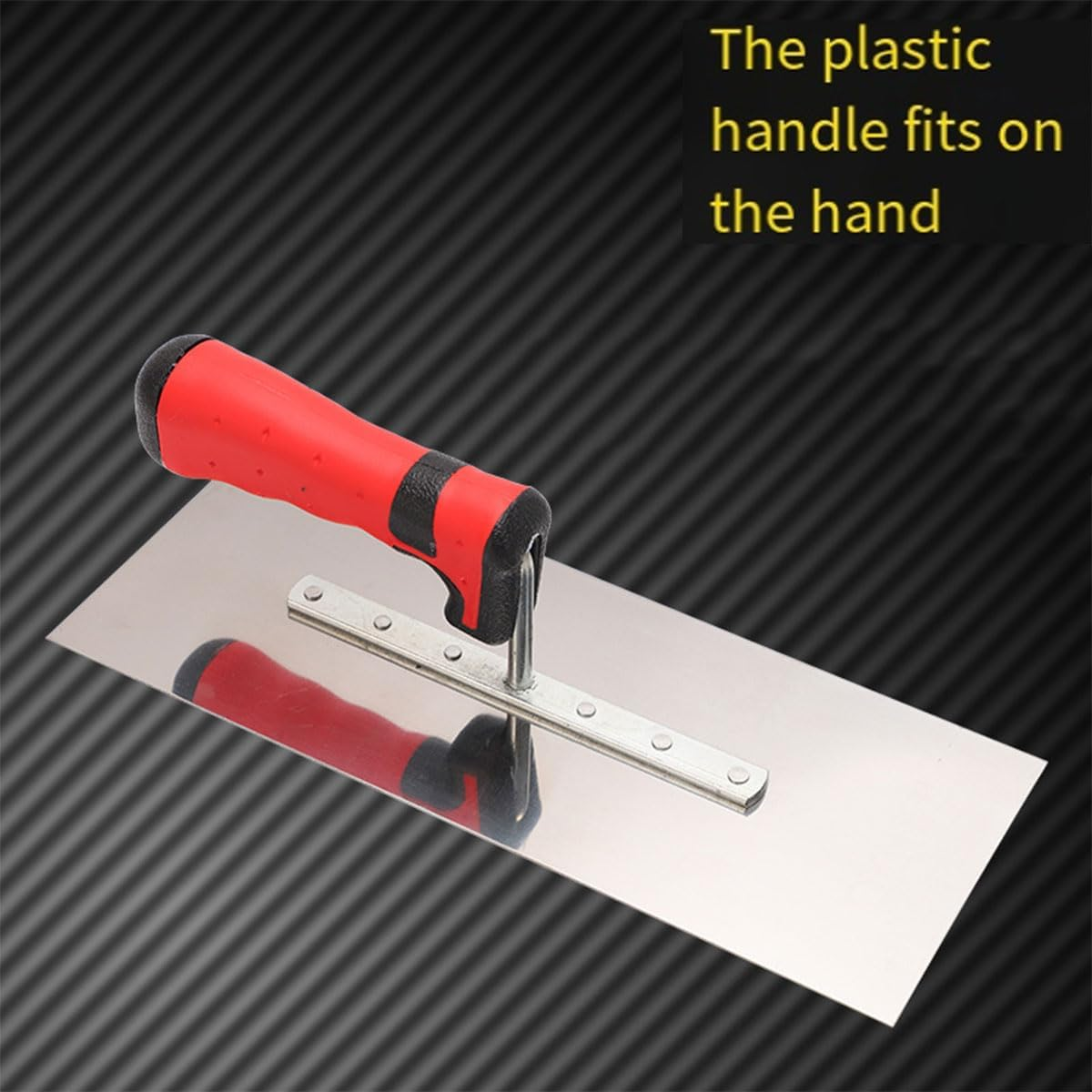 AIMALL Mason Trowel Set, Sharp Tooth Square Tooth Flat Trowel for Tiling and Plastering, Premium Stainless Steel Blades, Durable Aluminum Handle image number 4