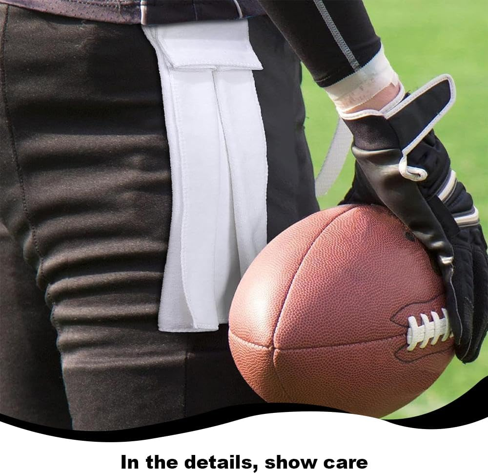 4 Pcs Football Field Towel, Closed Loop Football Accessories Cotton Football Towels Sweat Towels with Hook and Loop Fastener for Stadium, Golf, Gym during Easy to Carry (White) image number 6