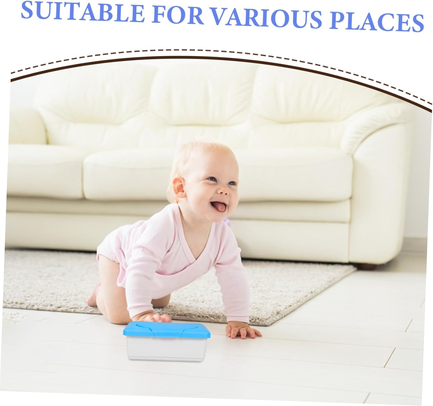 WOONEKY 2Pcs Plastic Wipes Box Cover Refillable Tissue Holder for Travel and Home Use image number 4