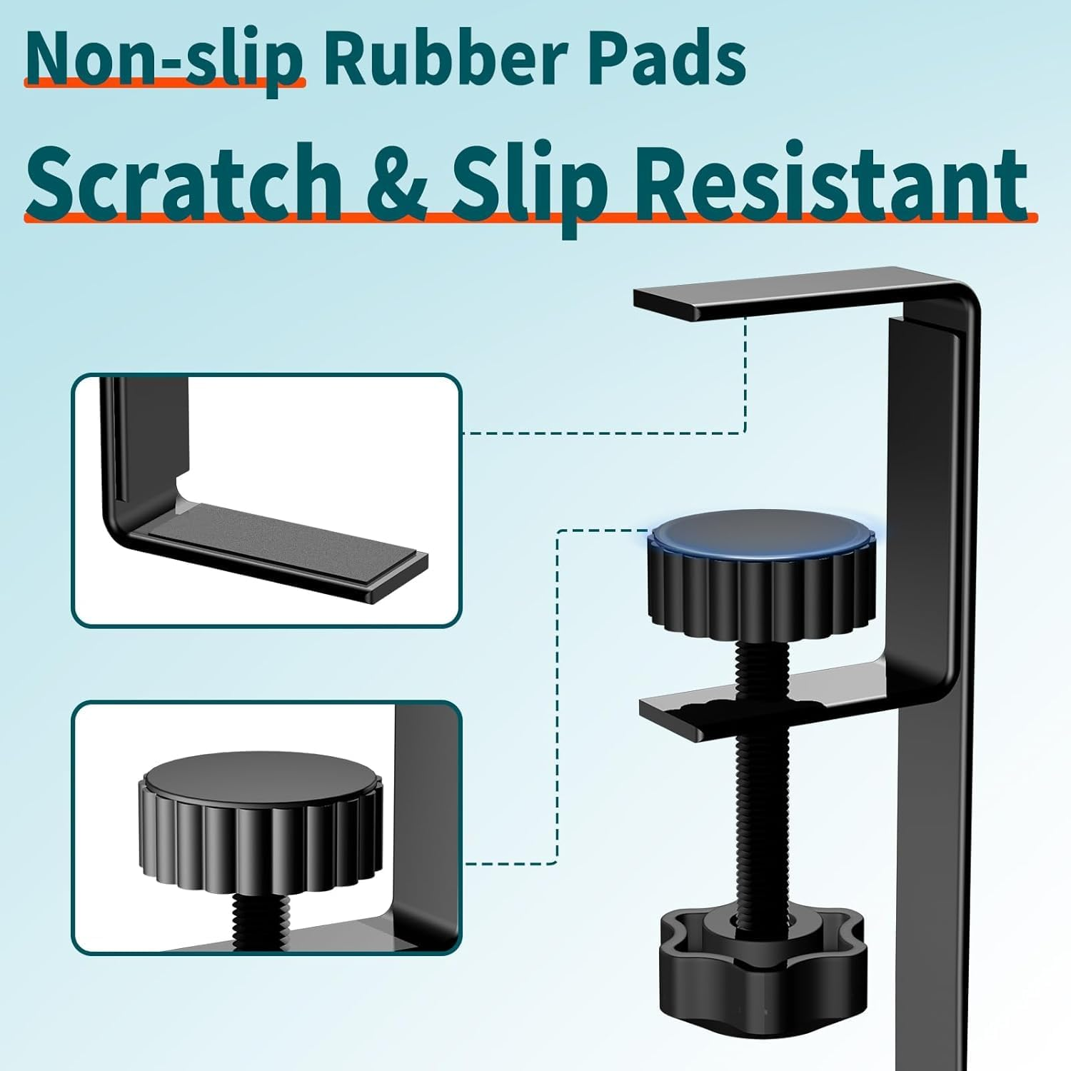 Under Desk Cable Management Tray, No Drill Cable Organizer with Clamp for Wire Management, PC Cord Organizer & Workspace Accessories (Black) image number 4