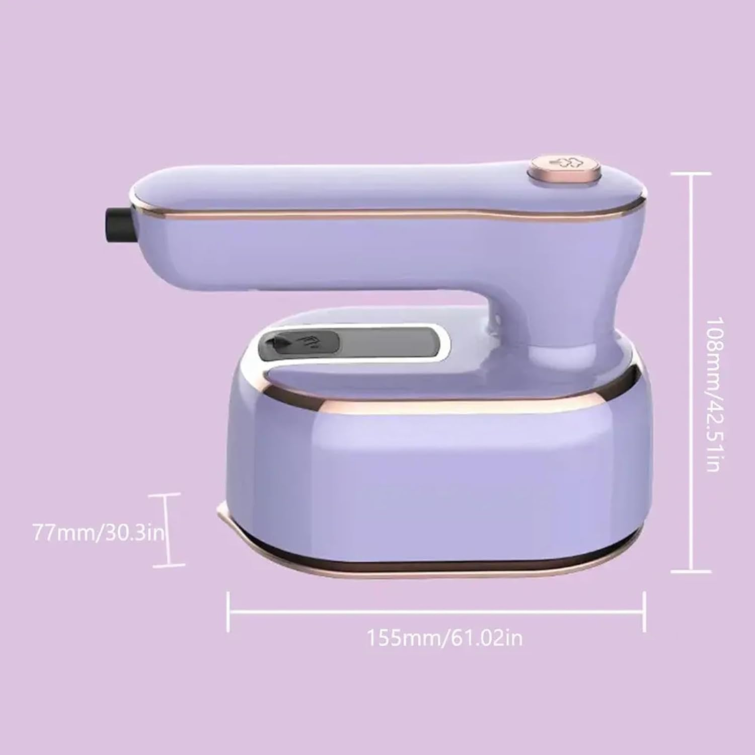YUDOTE Mini Garment Steamer Iron, Portable Electric Clothes Iron for Traveling, 1100W Quick Heating Wrinkle Eliminator with AU Plug, Purple image number 2