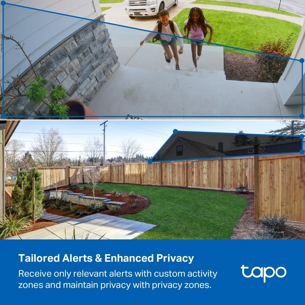 Tapo Solar-Powered Security Camera Kit, Wireless, 1080P, Solar Panel Included, Sound Alarm, Free AI Detection and Notification, Two-Way Audio, SD Card Slot, IP65, No Hub Required (Tapo C400 KIT)