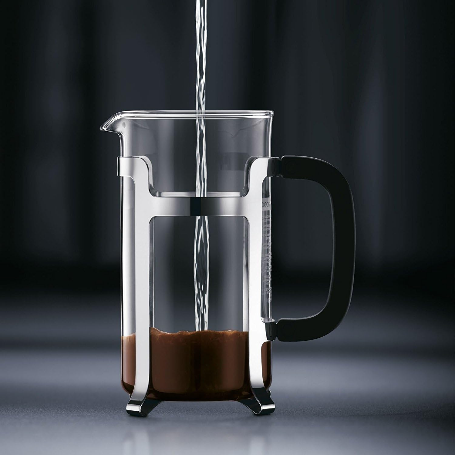Bodum 34Oz Jesper French Press Coffee Maker, High-Heat Borosilicate Glass, Polished Stainless Steel &ndash; Made in Portugal image number 1
