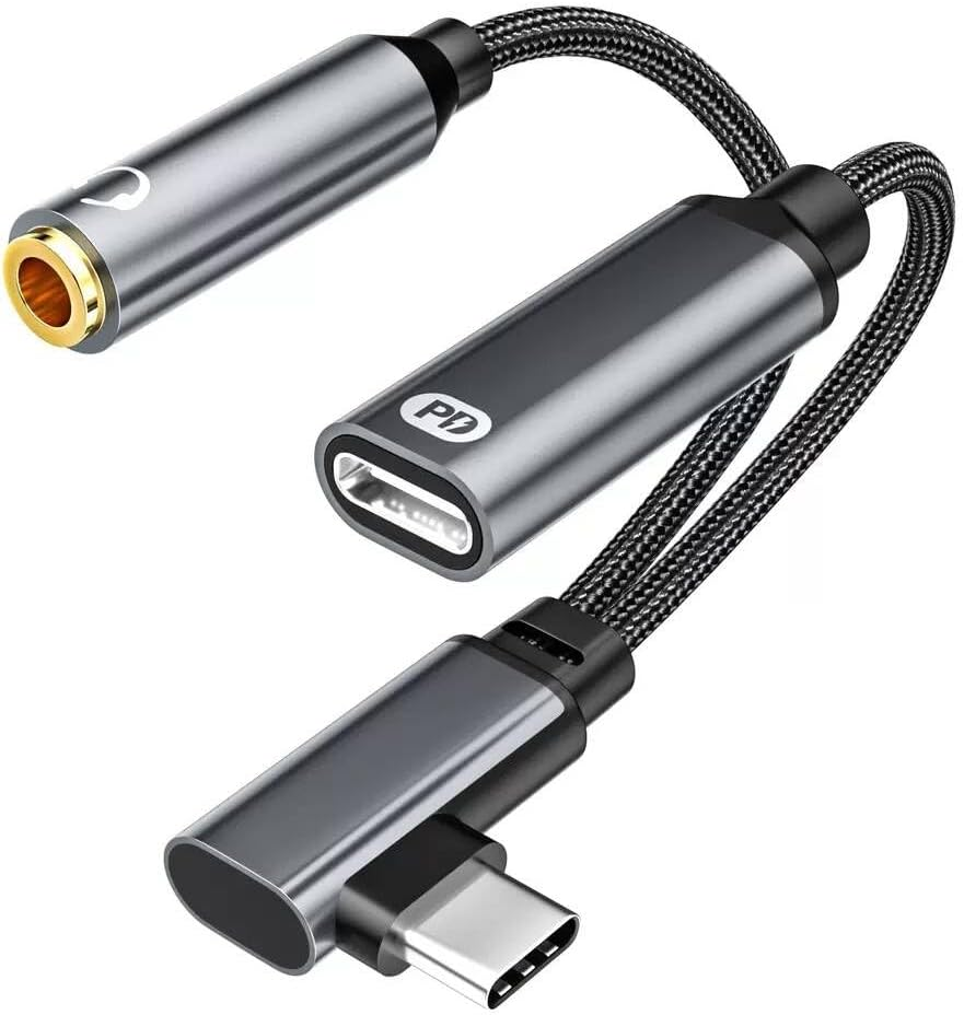 JIARUIJIANKJ USB C Headphone Jack Adapter and Charger for Iphone 17 16 USB C to 3.5Mm Audio Adapter 2In1 Type C to Aux Headphone Jack Dongle Cable Cord with PD 60W Fast Charging,Galaxy S25/S24/S23 image number 5