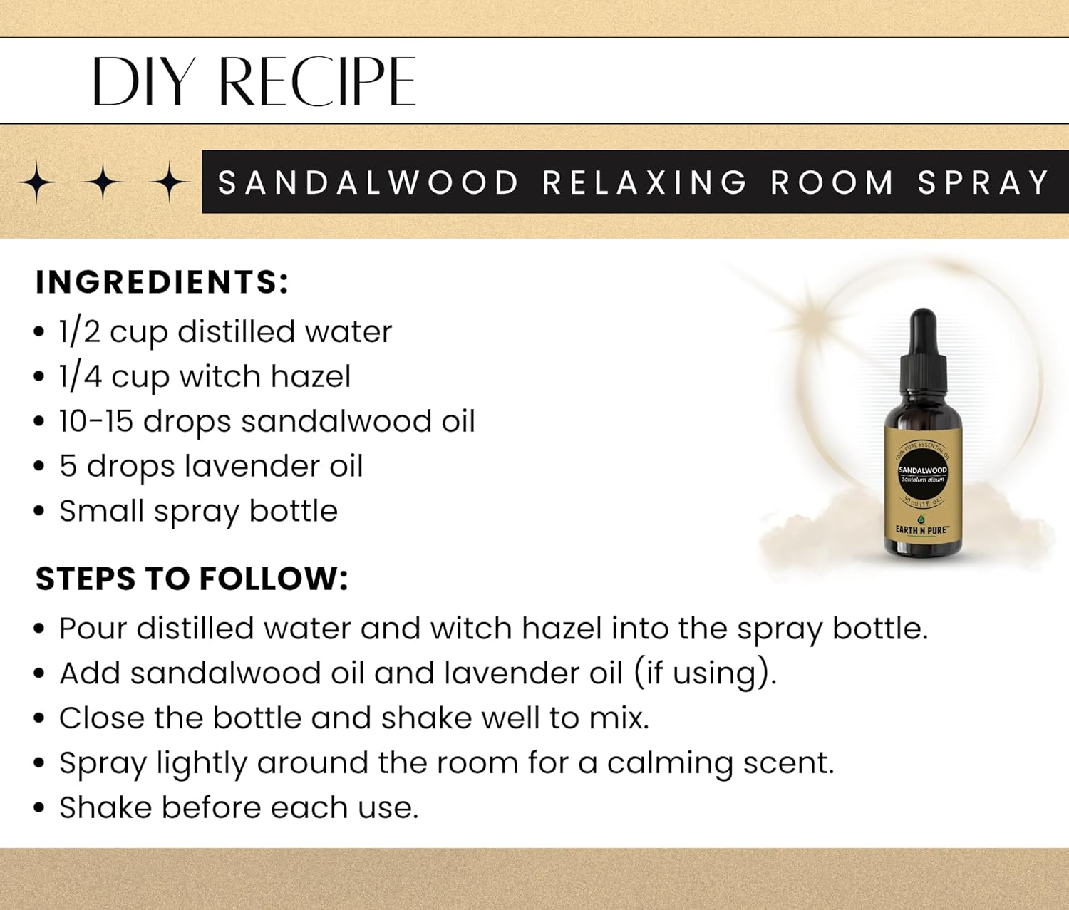 Earth N Pure Sandalwood Essential Oil (Chandan Oil) | 30 Ml | 100% Pure, Undiluted, Natural & Therapeutic Grade-Bright, Clean, Flawless Skin, Ideal for Diffusers