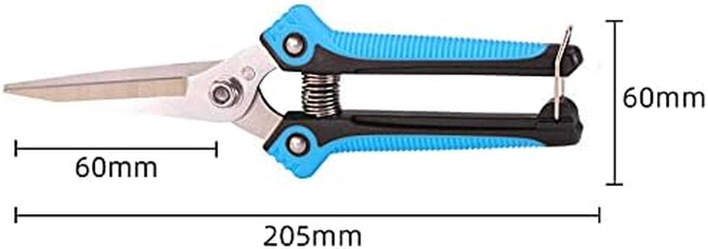 ARFUKA Garden Scissors, Pruning Shears with Straight Blades, Florist Scissors, Multi-Tasking Garden Snips for Arranging Flowers, Trimming Plants and Harvesting Herbs, Fruits or Vegetables (Blue) image number 6
