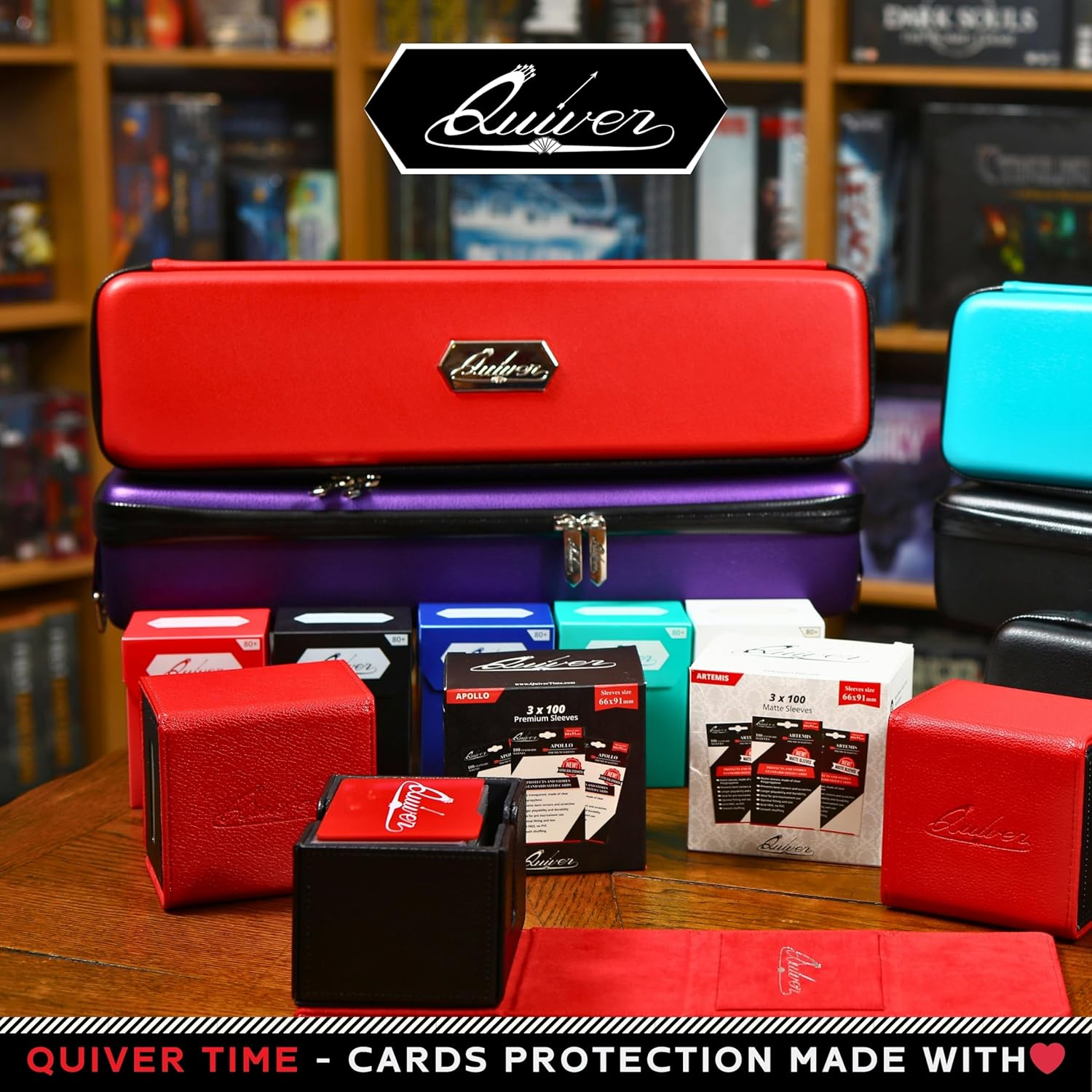 Quiver Time 200 Apollo Standard Clear Card Sleeves Fits Magic: the Gathering Cards and Other TCG Cards - Ultra Transparent Trading Card Sleeve, Card Protector Sleeves (66 X 91 Mm)