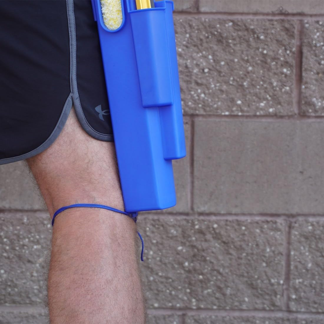 XERO Window Cleaning Holster and Belt- Detachable Side Bucket on a Belt Squeegee and Tool Holder for Home & Professional Cleaners-Fits up to Two 12-Inch Squeegees and One 18-Inch Squeegees- Blue - Gray image number 3