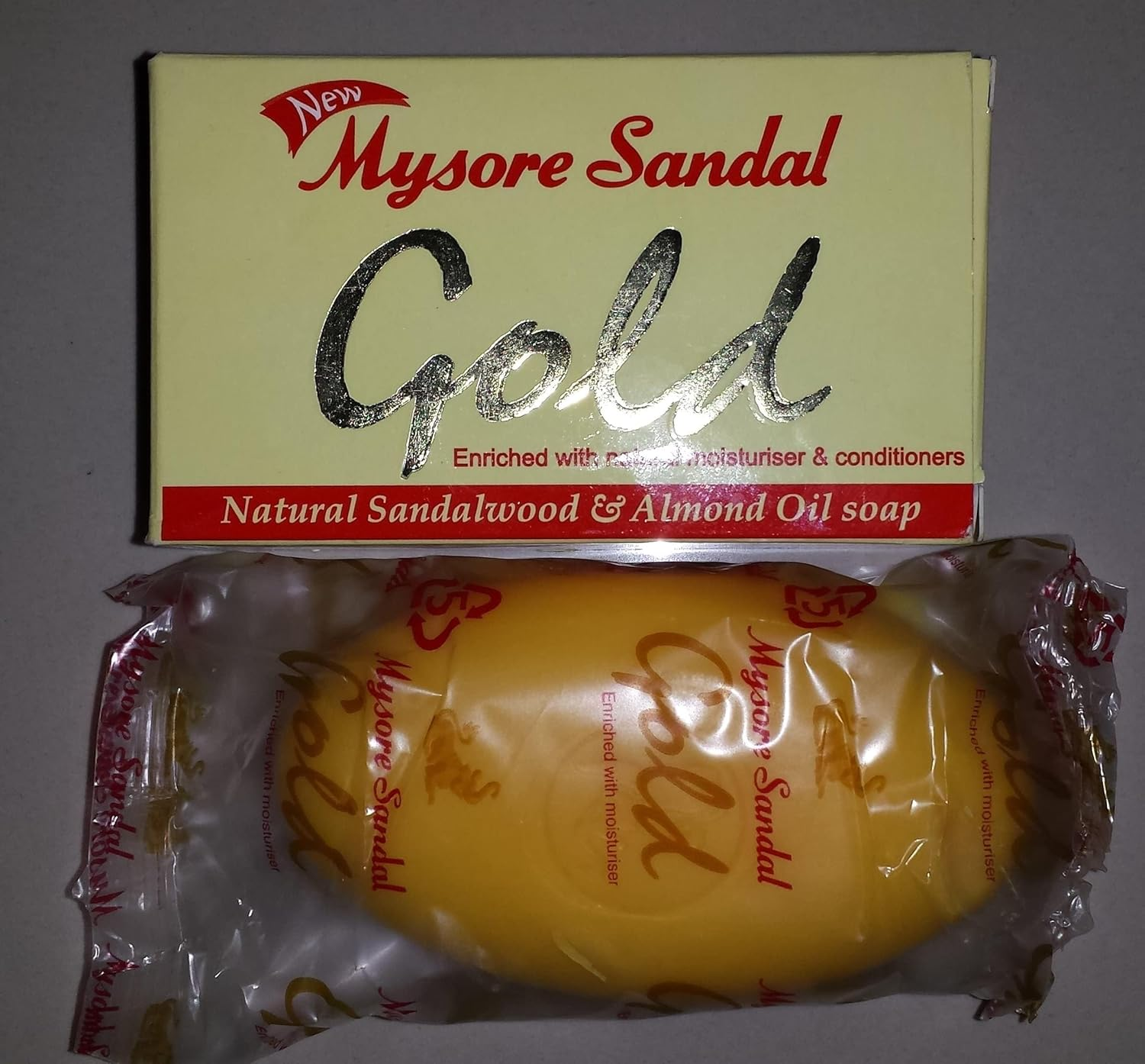 Mysore Sandal Gold Soap, 125 Grams per Unit (Pack of 4) - Purest Sandalwood Soap - 100% Pure Essential Oils - Grade 1 Soap - TFM 80% - Suitable for ALL Skin Type - Enriched with Natural Moisturizer & Conditioners - Zero Dryness - Natural Sandalwood & Almond Oil Soap image number 4