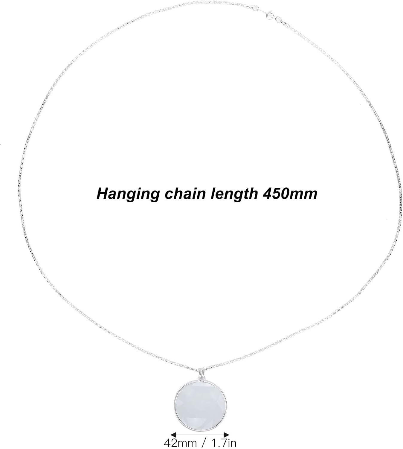 Joyzan 5X Necklace Magnifier, Magnifying Glass Pendant 1.7'' Lens Hanging Chain Monocle Magnifier Portable Pocket Jewellers Loupe for Library Reading Zooming Increase Vision Jewelry Crafts Needlework image number 4