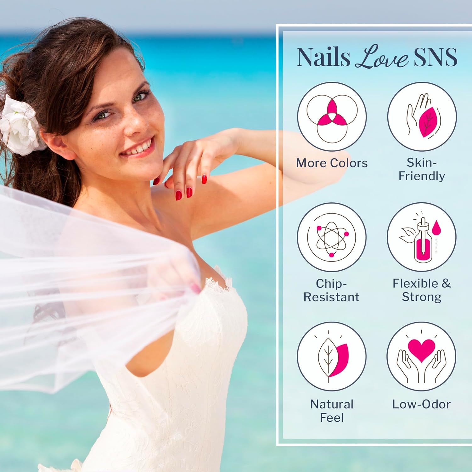 SNS Gelous DW08 Nail Dipping Powder, Eternal City, 43 G image number 2