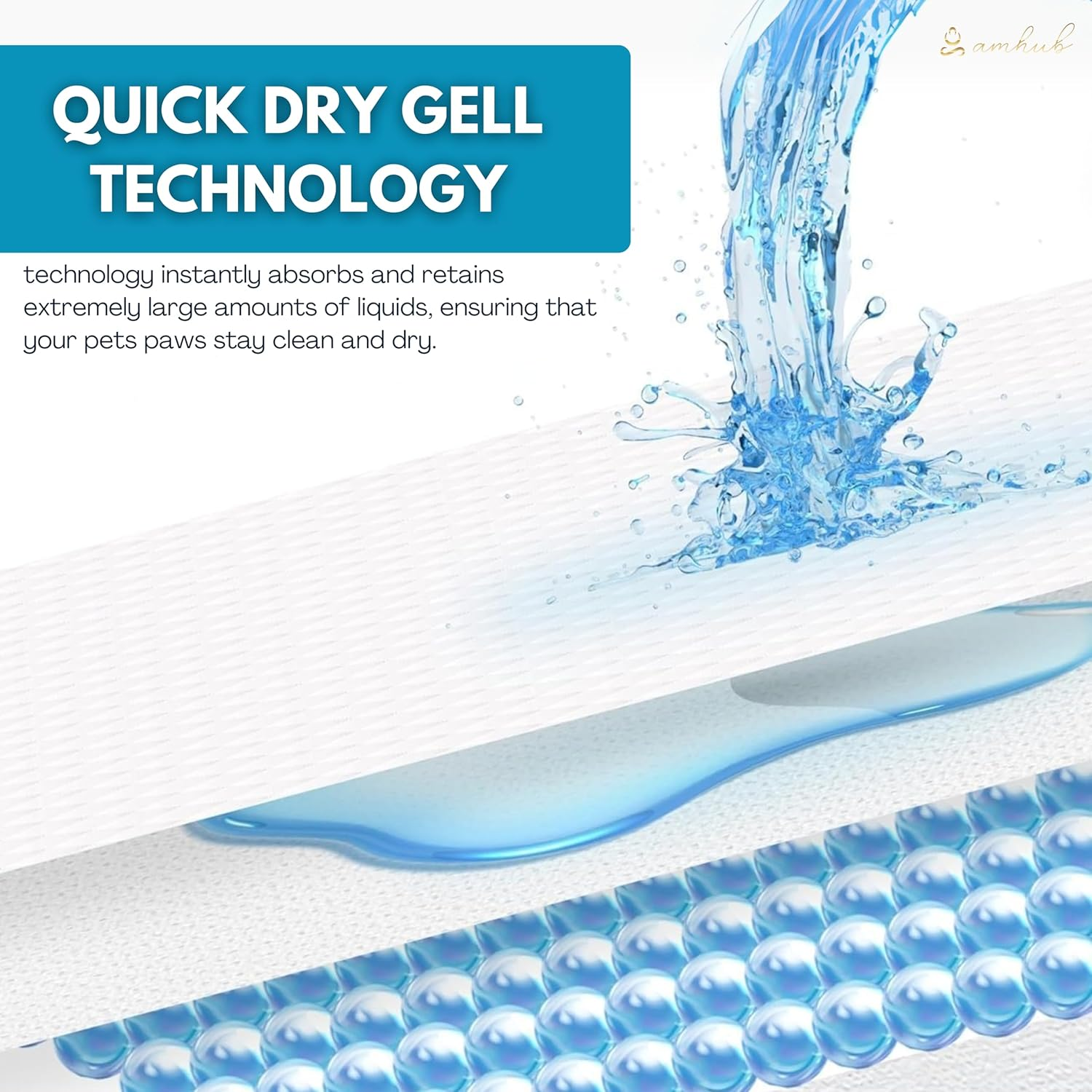 Large Pee Pad for Dogs 60X60Cm, 40 Count &ndash; Ultra Absorbent, Leak-Proof, Odor-Control Puppy Training Pads with 5 Layer Protection &ndash; Non-Slip Design, Disposable Potty Pads for Home & Travel Use image number 5