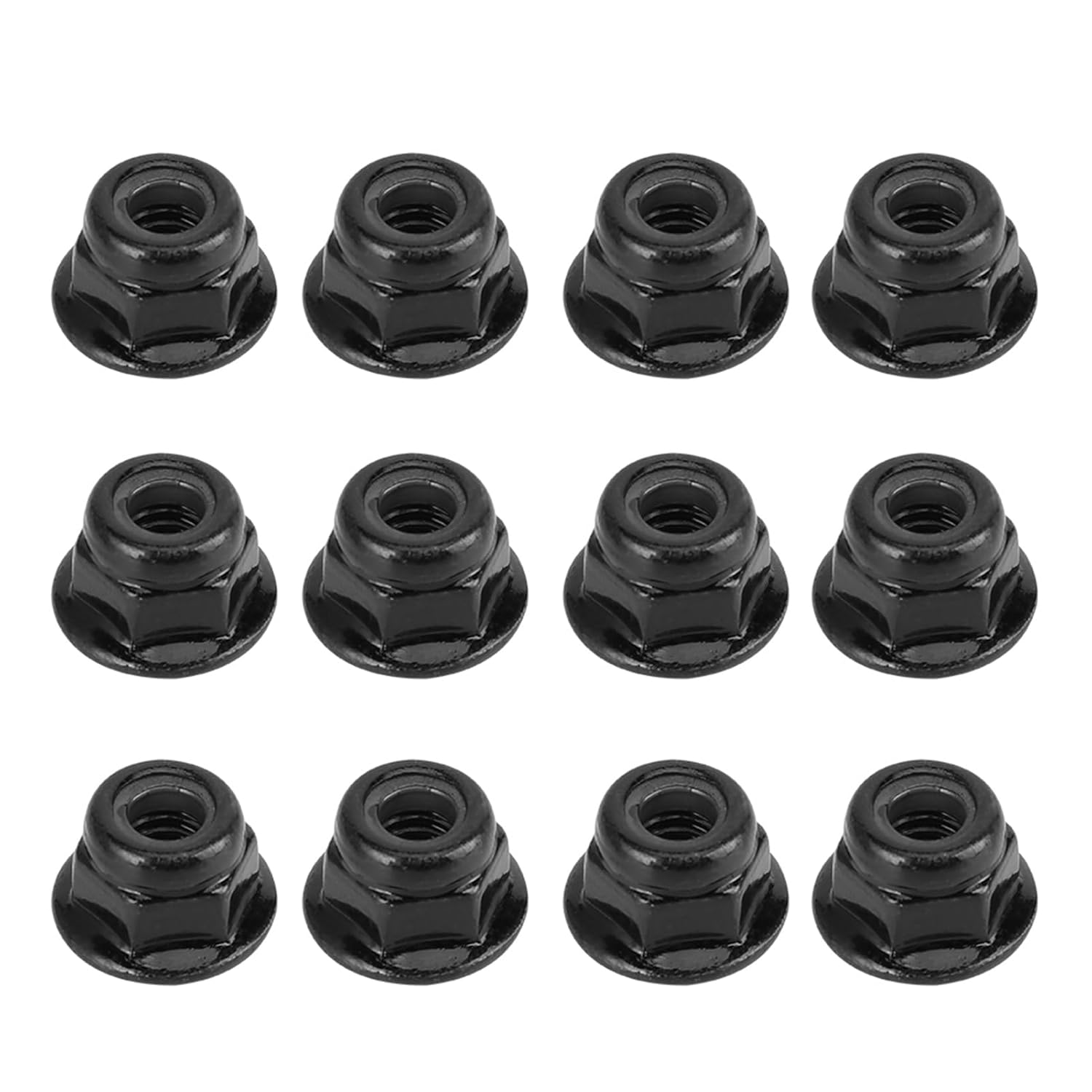 Sorandy Precise Non-Slip Tire Lock Nut, Durable Wheel Lug Nuts for Axial SCX10 1/10 RC Model Car, 12PCS (Black) image number 3