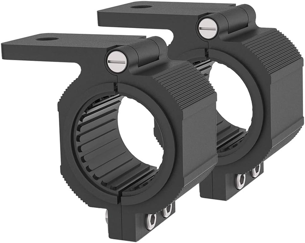 Audak 1 Pair Aluminum Mounting Bracket Kit Tube Clamp for 1.625 1.75 1.875 2 Inch Bullbar Roof Rack Roll Cage Horizontal Bar (1.6 to 2 Inch Adjustable) image number 2