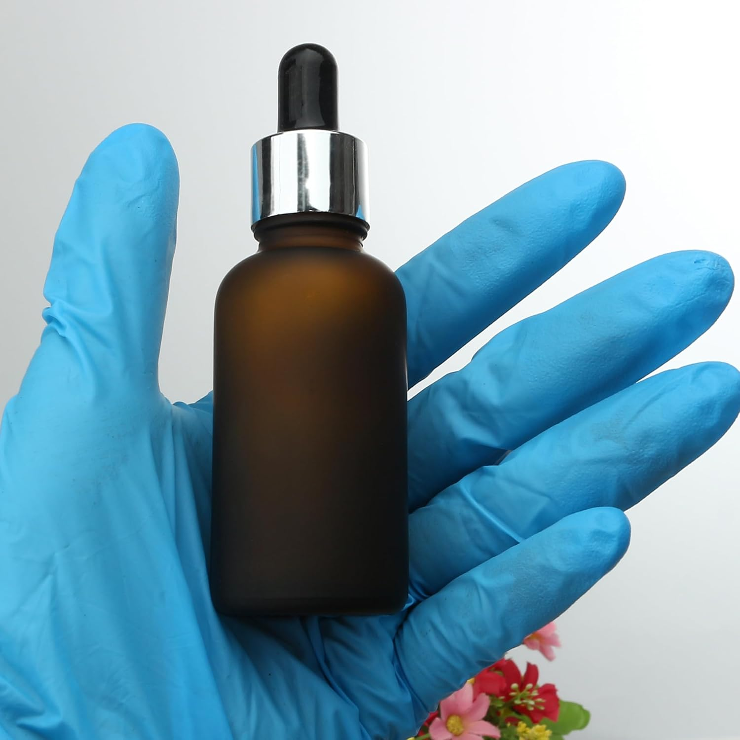 COSIDEA 20 Pcs Empty 30Ml 1Oz Frosted Amber Glass Dropper Bottle for Essential Oil Liquids Travel Bottles for Toiletries image number 6