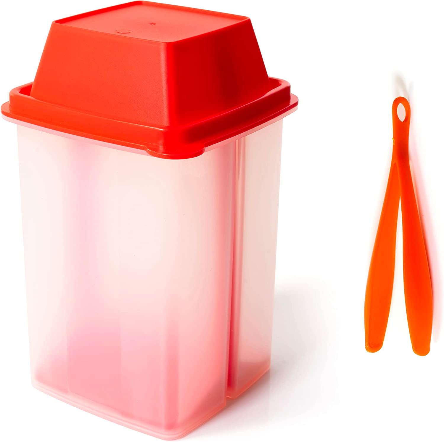 Pickle Jar with Strainer Insert - Plastic Leak Proof Food Saver Container - for Fresh Fruit or Pickled Vegetables - Complete with Tongs image number 5