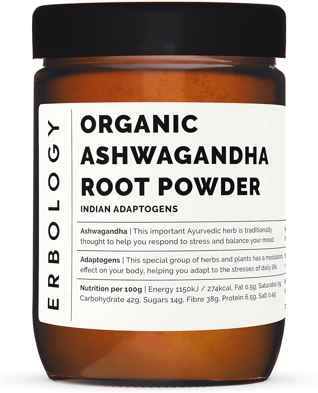 Erbology Organic Ashwagandha Powder 90G - 45 Servings - Sleep Aid - Rich in Withanolides - Sustainably Sourced Straight from Farm in India - Small Batch - Vegan - Gmo-Free image number 3