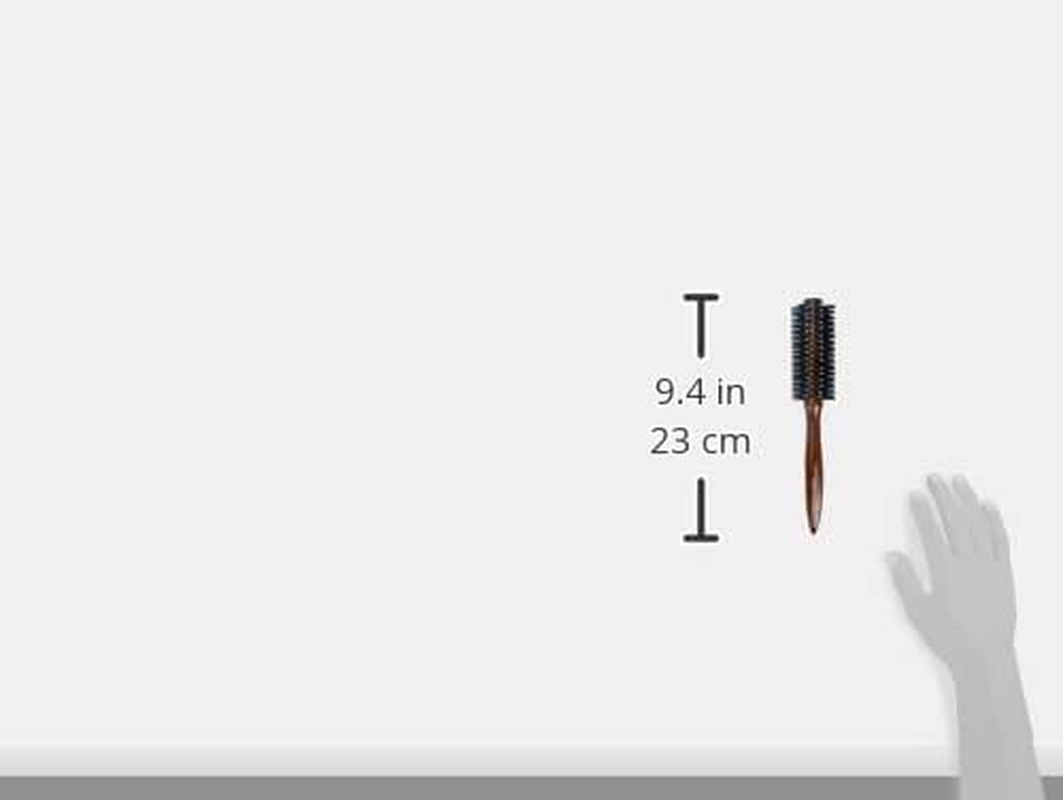 HERCULES S&Auml;GEMANN - 9027 round Brush | Nourishing Natural Hair Brush | Boar Bristle Brush with Polyamide Pins | Allows Easy Blow Drying and Styling of Voluminous Hairstyles | Dark Wood image number 1