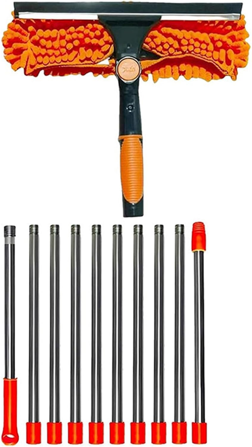 IOIUSKKU Extendable Window Cleaner Pole 5M Telescopic Extension Long Reach Window Cleaning Equipment ABS Window Cleaning Pole, A