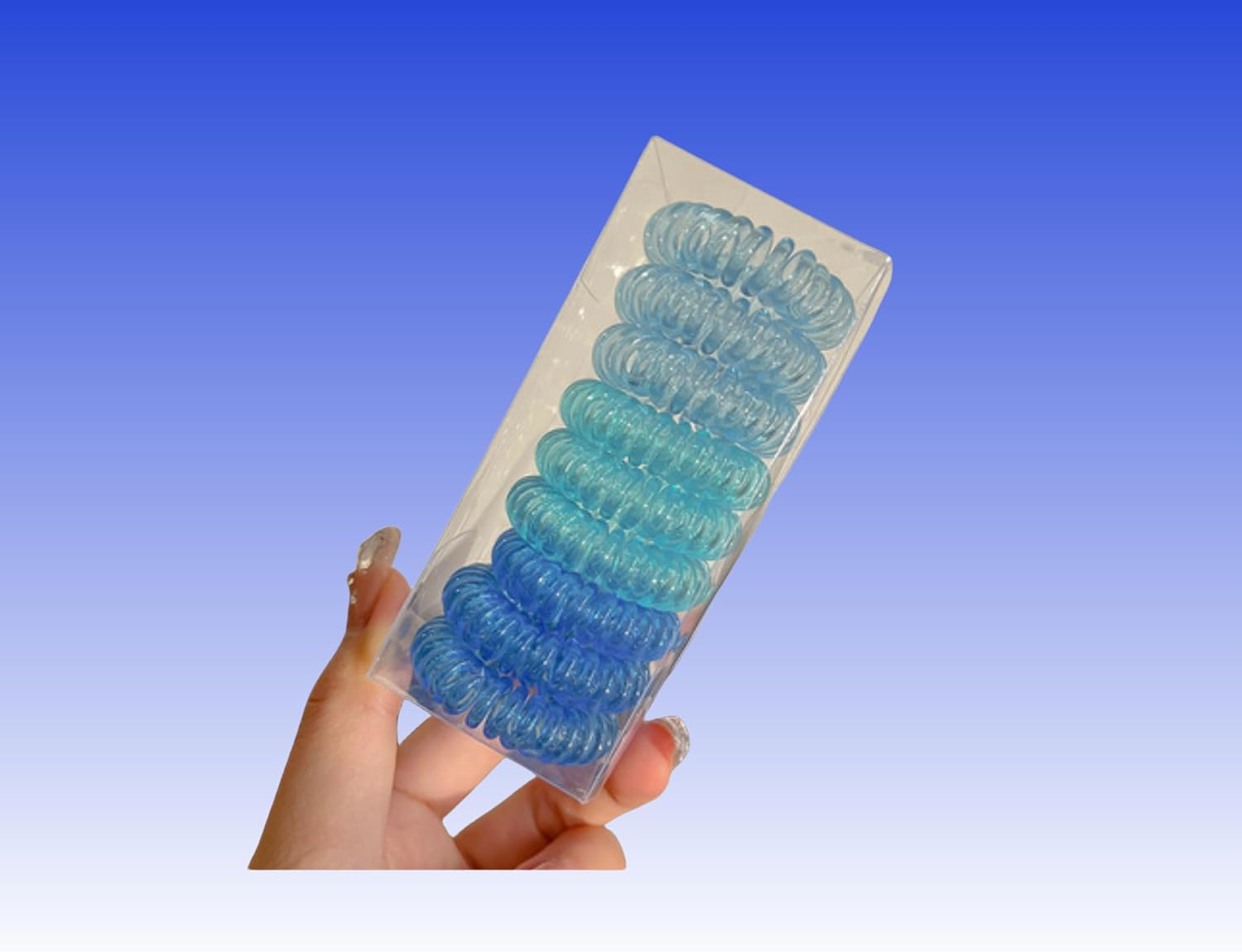 9 Pack Women'S Waterproof Headbands,Non-Slip Sweatband Hairbands for Sports, Workouts, Running, Yoga & Tennis,Soft Elastic Hair Ties Accessories for Women & Girls (Blue) - Blue image number 6