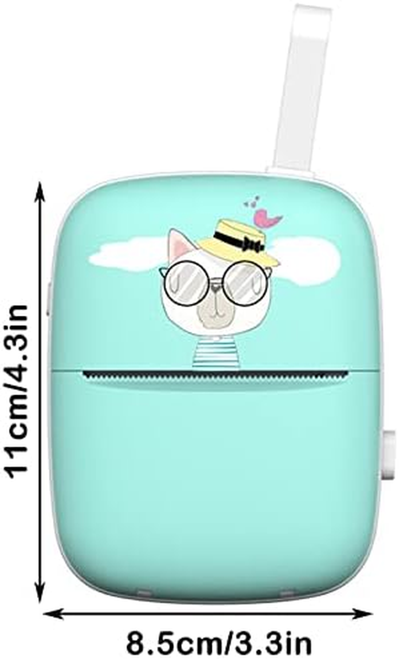 Mini Thermal Printer, Portable Wireless Smart Printer Bluetooth-Compactible Durable Wireless Label Memo Receipt Paper Printer Office Supply for Home/703 (Size : Blue) image number 2