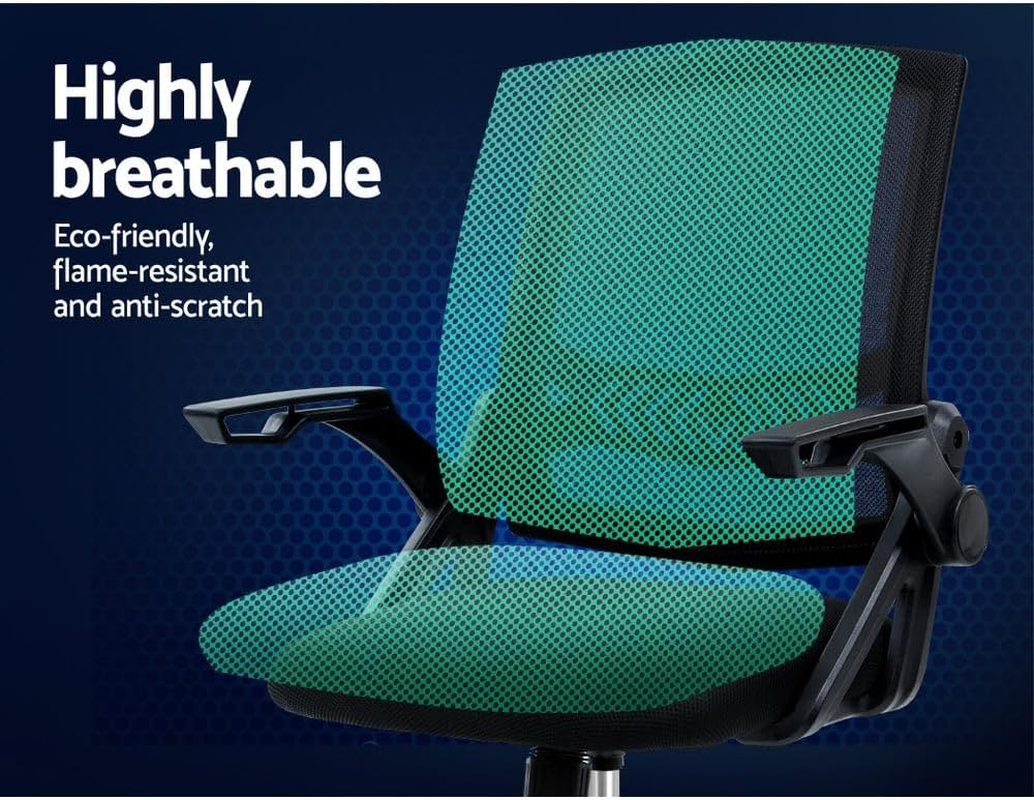 Artiss Ergonomic Office Chair Mesh Computer Desk Chairs Veer Drafting Stool with Height Adjustable Seat, High Back and 360&deg;-Swivel Seating Black for Gaming Room Executive Home image number 1