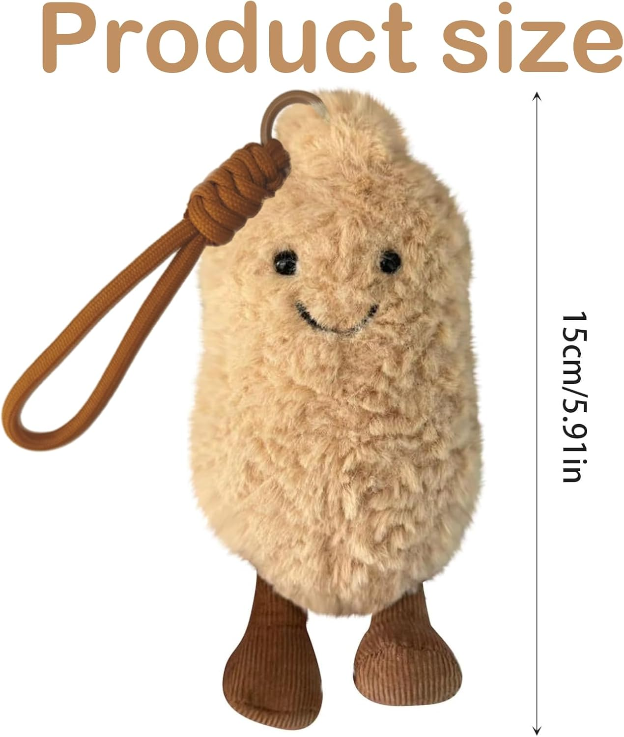 Peanut Plush Doll, Plush Doll with Cushion for Children, 15 Cm Cute Smiling Peanut Plush Doll, Birthday and Valentine'S Day (Peanuts) image number 1
