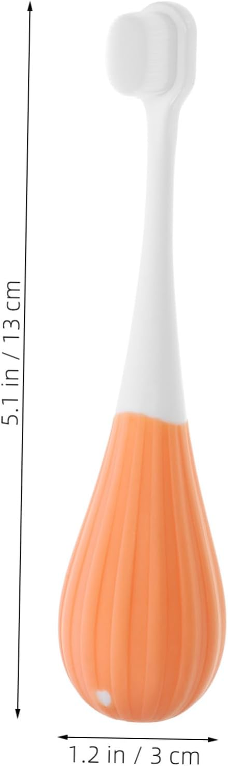 FOMIYES Toddler Toothbrush Kids Soft Bristles Extra Fine Manual Toothbrush for 2-5 Years Old with Food-Grade Safe Material Orange for Baby Oral Care image number 6