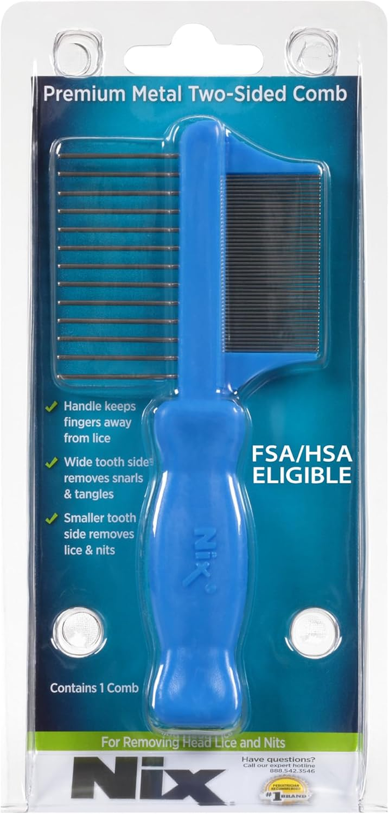 Nix Premium Metal 2-Sided Lice Removal Comb | Designed to Remove Lice and Nits image number 4