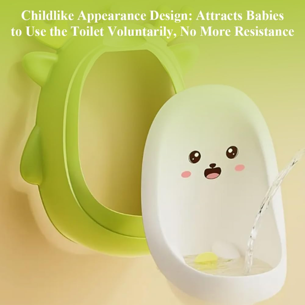 Training Urinal,Cute Dinosaur Urinary Device,Cartoon Design,Wall-Mounted Urinal Pool,Easy Stress Free to Sensual Training Urinoir,Send Hooks, Brushes and Duck Tap Extenders image number 2