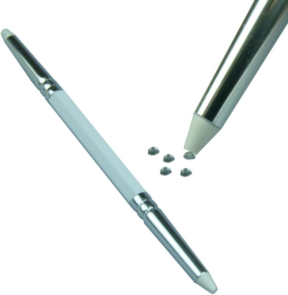 Gs-Nails Picker Upper Black + 50 Rhinestones, Nail Art Rhinestone Applicator Tool