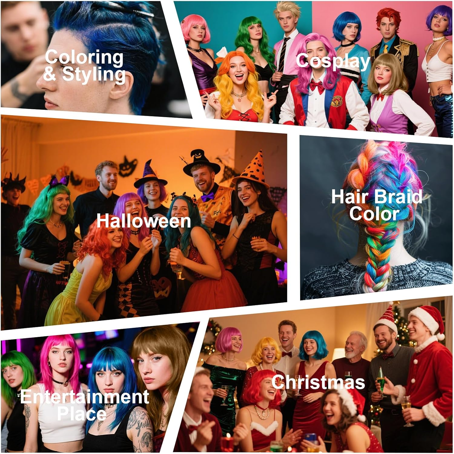 Lonstin Brown Hair Wax 100G &ndash; Temporary Hair Colour for Kids & Adults, Washable Non-Sticky Hair Dye Cream, Easy to Apply, Styling Clay for Cosplay, Festivals, Halloween, Daily Use, Dark Hair image number 1