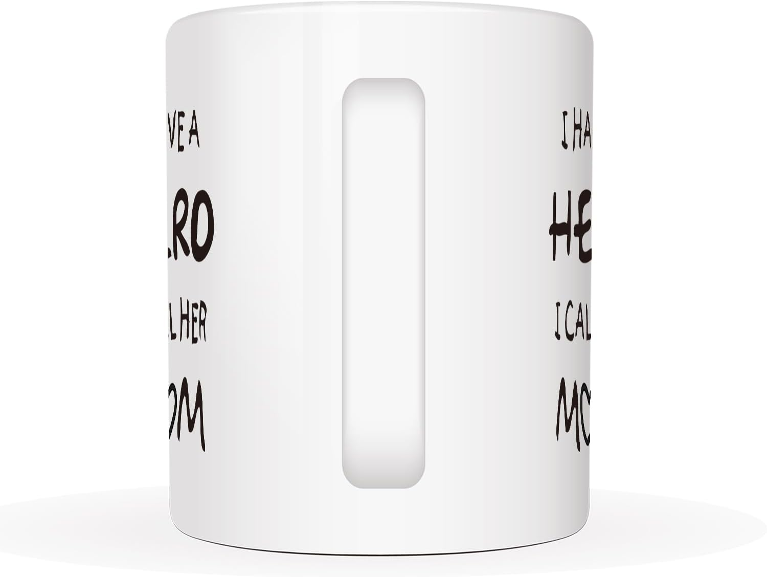 Mothers Day Christmas for Mum Coffee Mug, I Have a Hero I Call Her Mum Funny Best Mother'S Day and Birthday Gifts for Mother Porcelain Cup, White 11 Oz - Gold image number 5