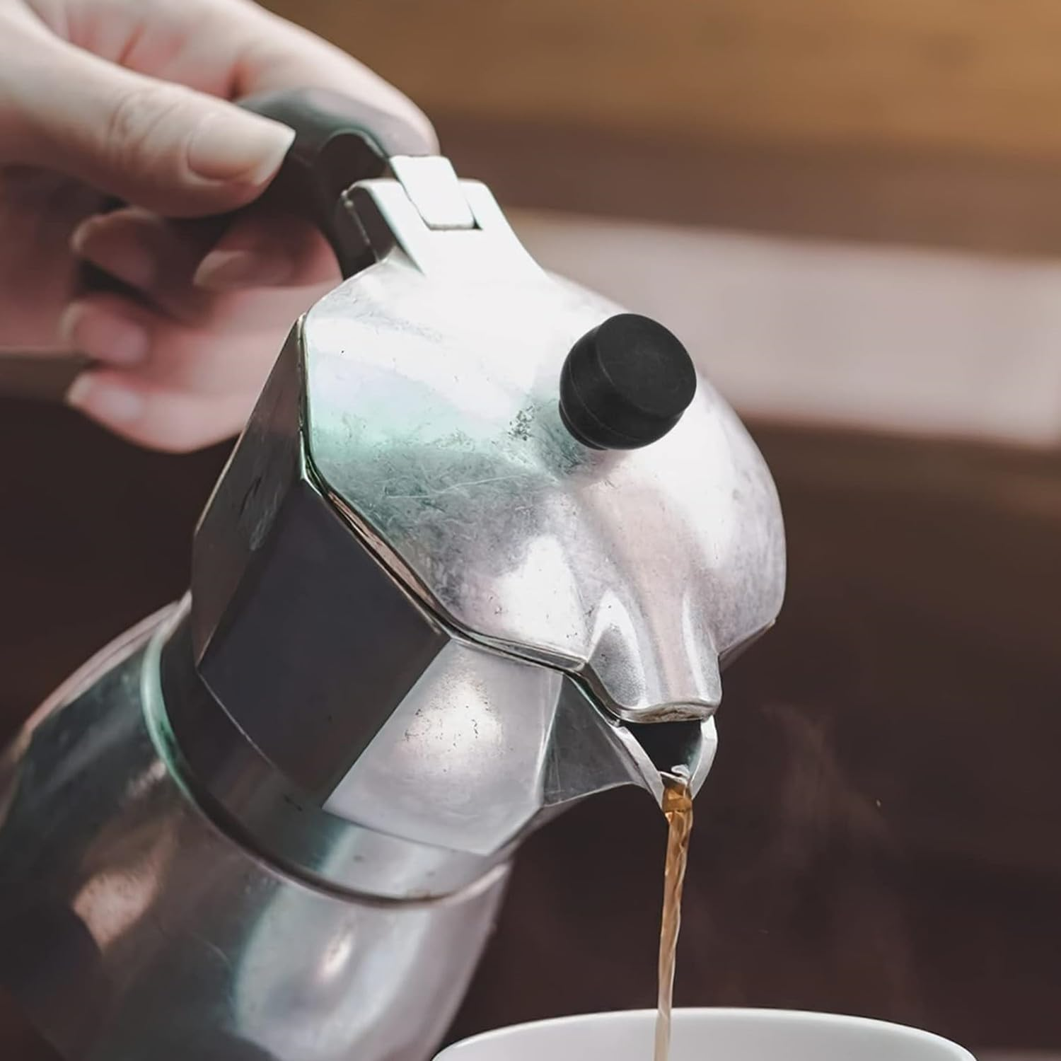 Lyfengdeam 10Pcs Coffee Pot Lid Handle, Mini Knobs Universal Pot Lid Stainless Steel Coffee Pot Bakelite Pot Lid Knobs Tempered Glass Lid Pan Lid Handle Small Pot Lid Knob Pot Accessories (Black2) - Black2 image number 3