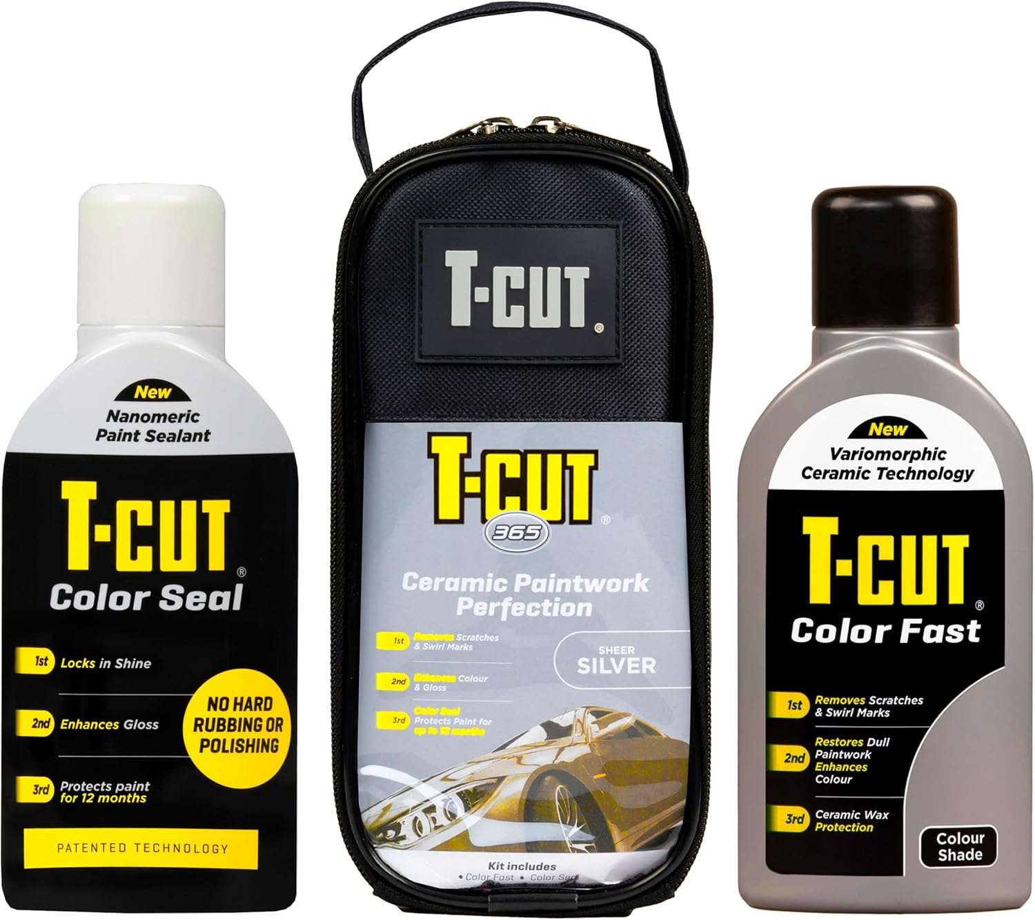 T-Cut 365 Paintwork Perfection, Car Polish and Restorer Kit, Ultimate Black