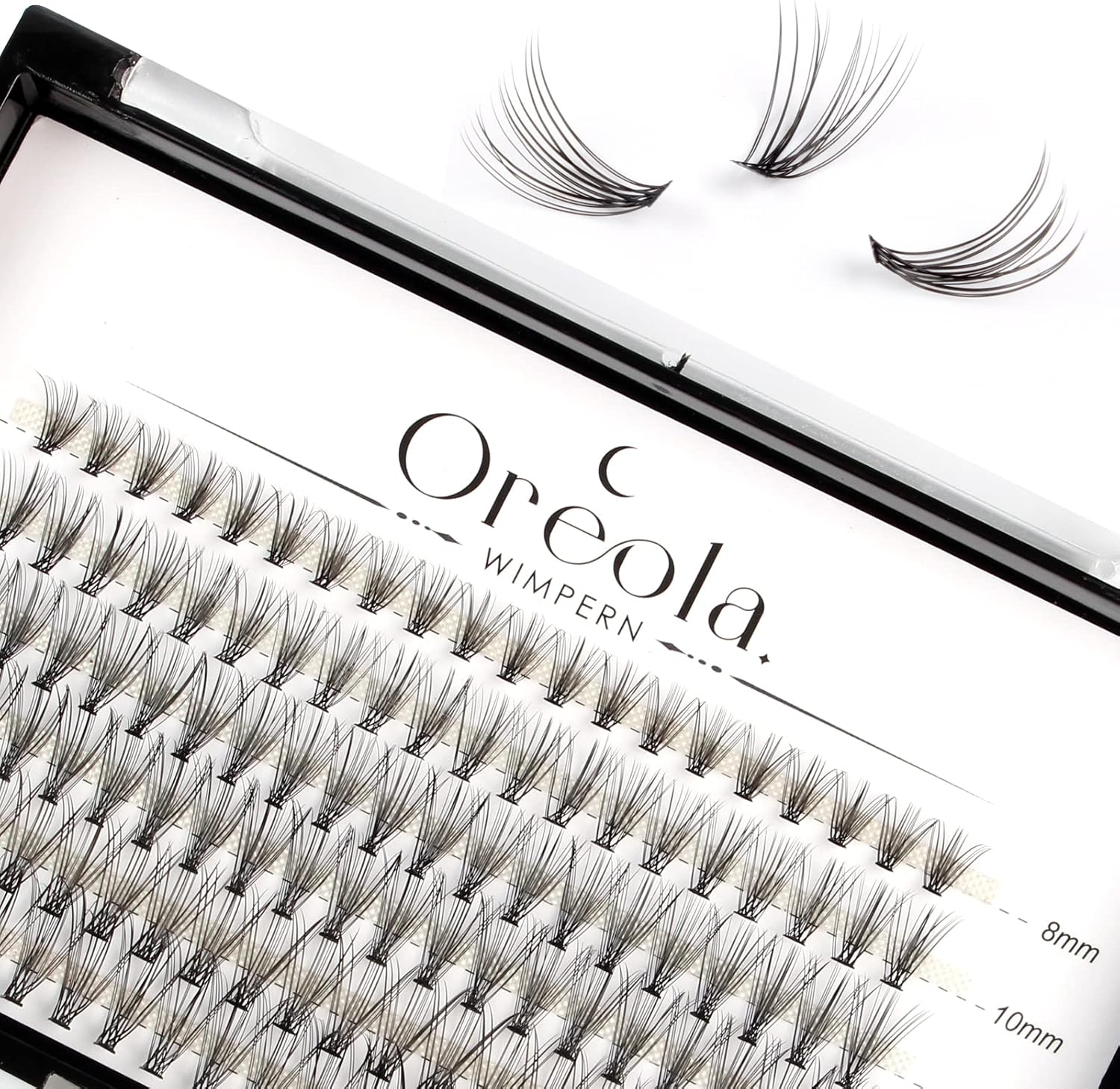 Oreola False Eyelashes Natural Lashes Cluster for DIY at Home Ultra-Light Individual Cluster Lash Extensions 0.07C Curl 8-14Mm image number 6