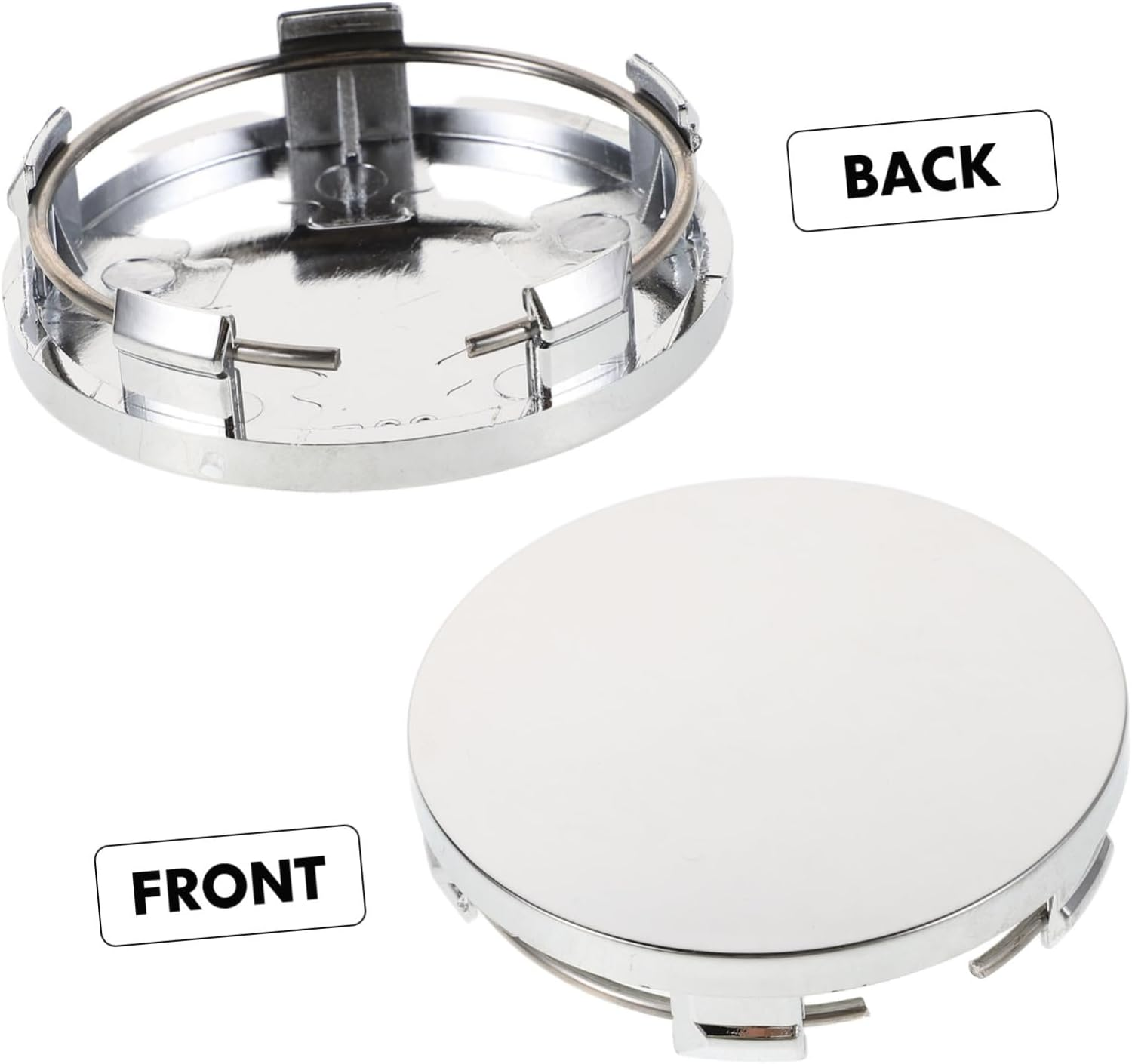 ELAYARD 4Pcs R60 Electroplated Wheel Center Caps 60Mm Outer Diameter 56Mm Inner Diameter Car Hubcaps Replacement Set for Automotive Wheel Hub Modification and Decoration image number 2