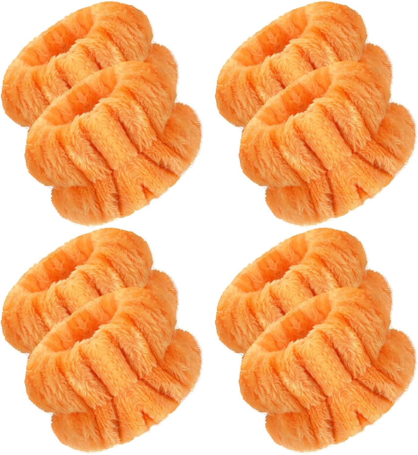 Microfiber Wrist Wash Towel Bands - Set of 4 Absorbent Wristbands for Face Washing, Sweat Control Spa-Grade Wristbands for Women and Girls Prevents Liquid Spills