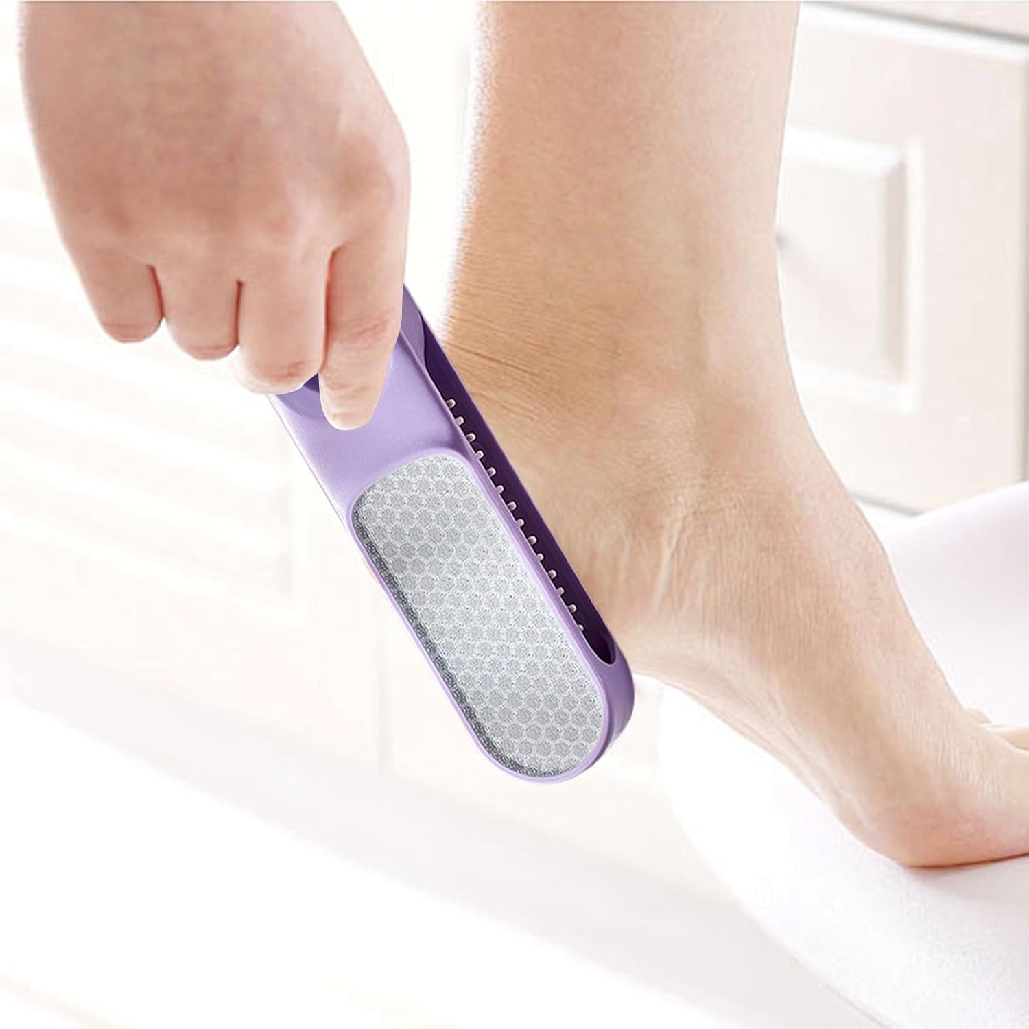 Apujent Foot Callus Remover | Hard Desk Skin Sander | Multipurpose Dead Skin Callus Remover for Daily Maintenance Pedicure Spa Travel Home Adults Seniors - Purple image number 5