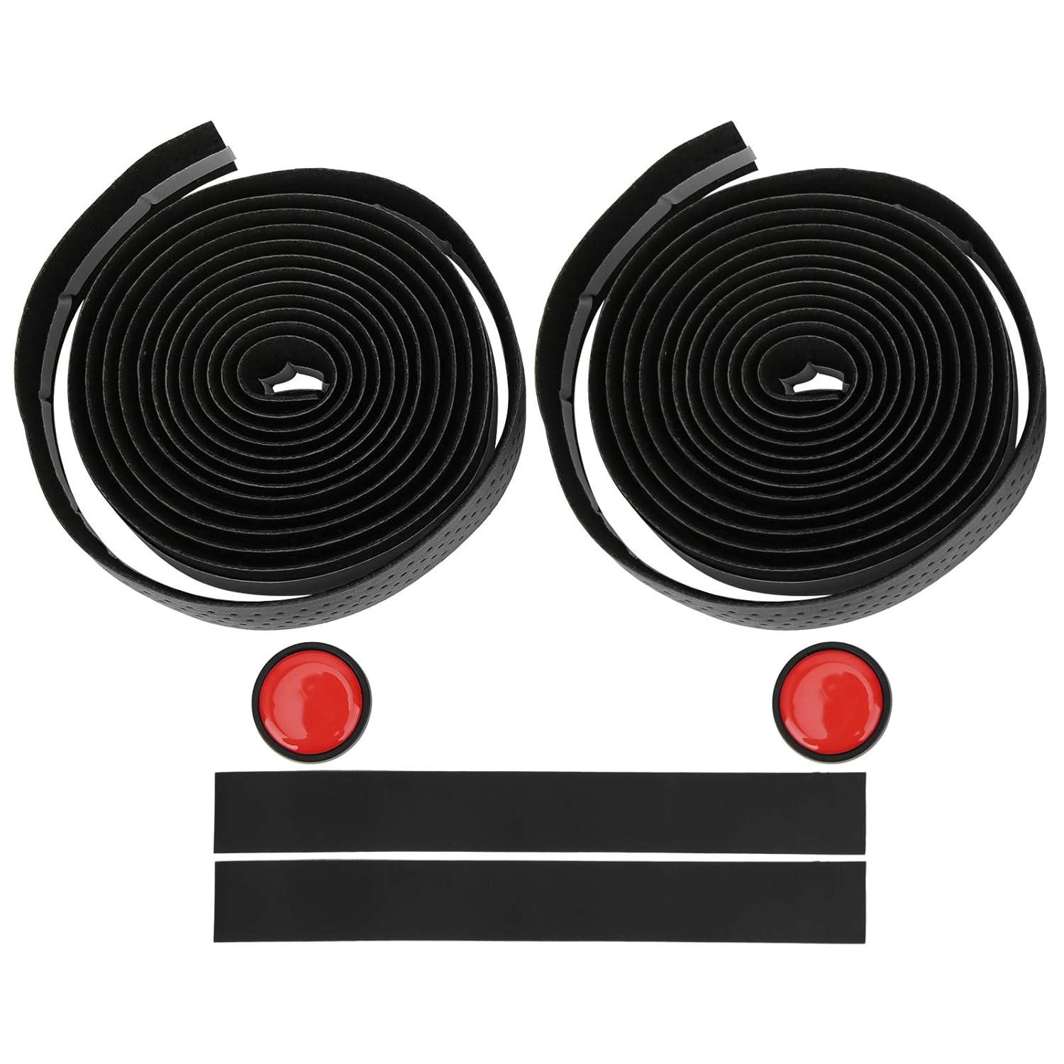 Bike Handlebar Tapes, 2Pcs PU Leather EVA Bicycle Bar Tape with Adhesive Backs, Durable Antislip Soft Cycling Handle Wraps, Enhance Your Bike Grip for Road Bikes and Racing(1#) image number 6