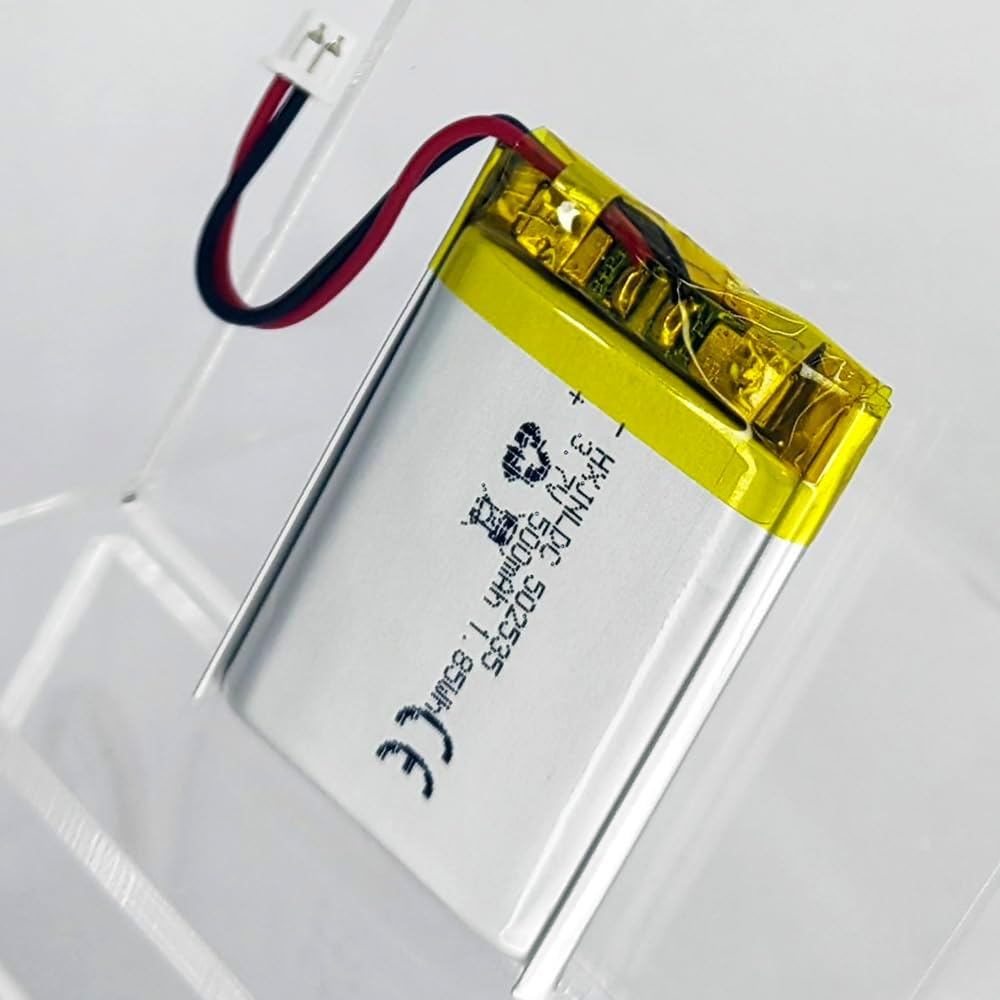 DC 3.7V 500Mah 502535 Rechargeable Lithium Polymer Battery, Suitable for DIY 3.7-5V Electronic Products with Built-In 2-Wire Battery Replacement and LED Lights image number 6