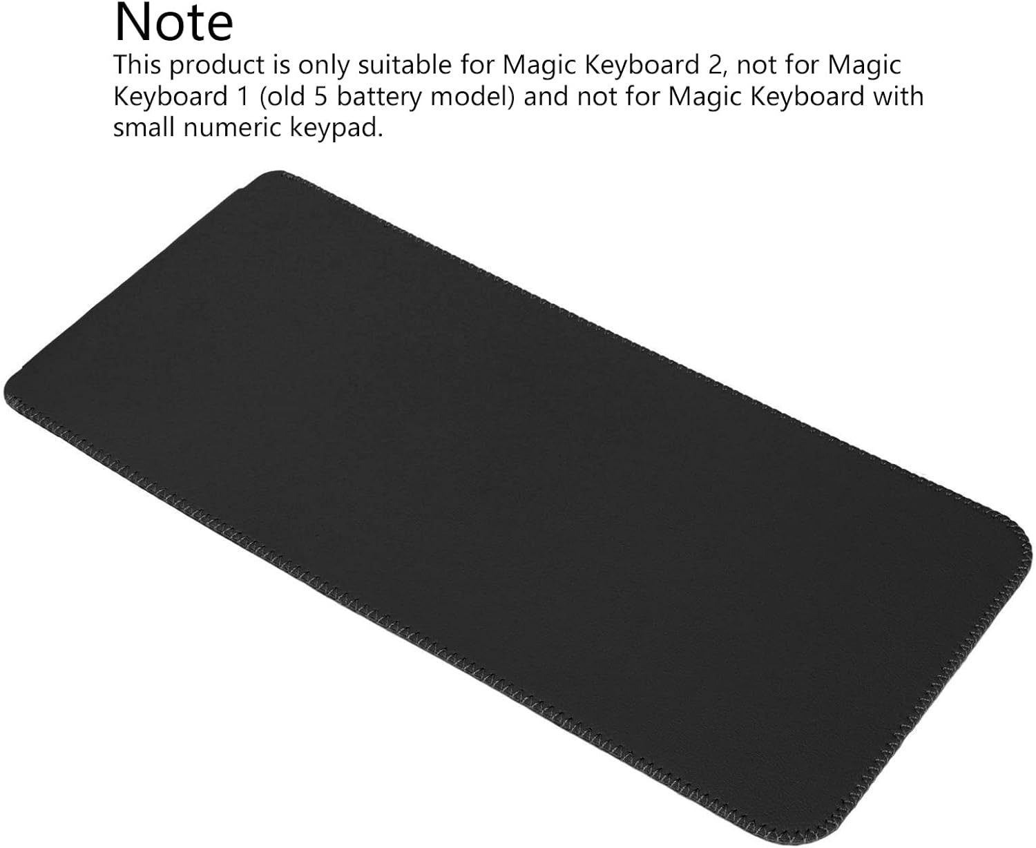 PU Leather Keyboard Sleeve, Protective Case Travel Sleeve Bag Case Portable Lightweight 30X14X1Cm for Multi-Device Wireless Keyboard (Black) - Apricot image number 4