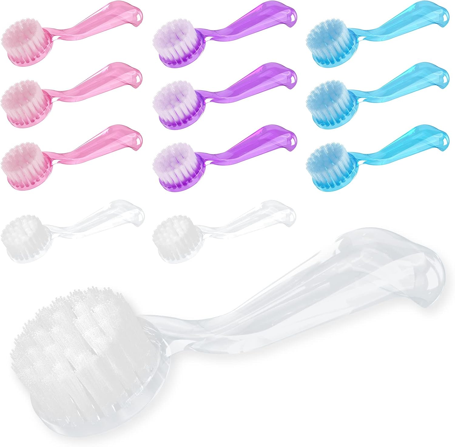 Reignsword round Head Nail Brush 12 Pieces Fingernail Brush with Handle Grip, Multicolor Nail Brushes for Cleaning, Nail Scrub Brush for Toes and Nails Cleaner Men and Women image number 3