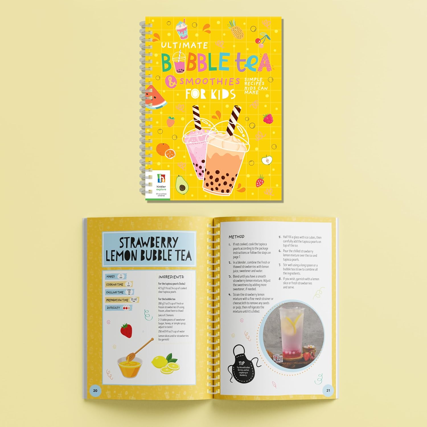 Ultimate Bubble Tea & Smoothies for Kids Kit - Fun Cooking Kit with Reusable Tumbler and Recipe Book image number 4