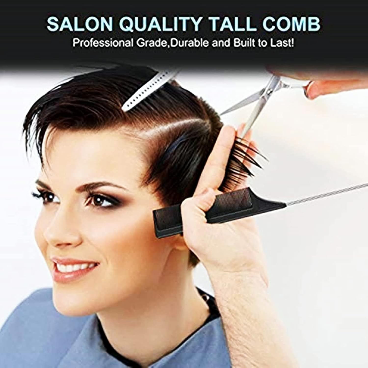 Virtue Morals 32 Pieces Carbon Fiber Hair Parting Comb Rat Tail Comb Stainless Steel Pintail Comb anti Static Heat Resistant Hairdressing Comb for Braids Hair Cutting Hairdressing Styling Tools (Multicolor )&hellip; - Multicolor image number 1