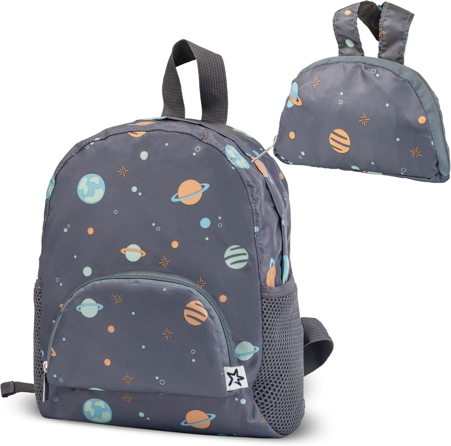 Tiny Twinkle Toddler Backpack &ndash; Lightweight, Waterproof, Folds up into Pouch. Great for Travel, Daycare, Beach, Swim School