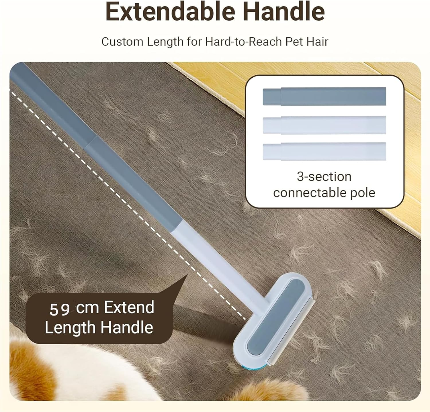 Yeanifeana 4-In-1 Multifunctional Pet Hair Remover, Reusable & Portable Cleaner for Cats, Sofas, Carpets, Bed Linens image number 1