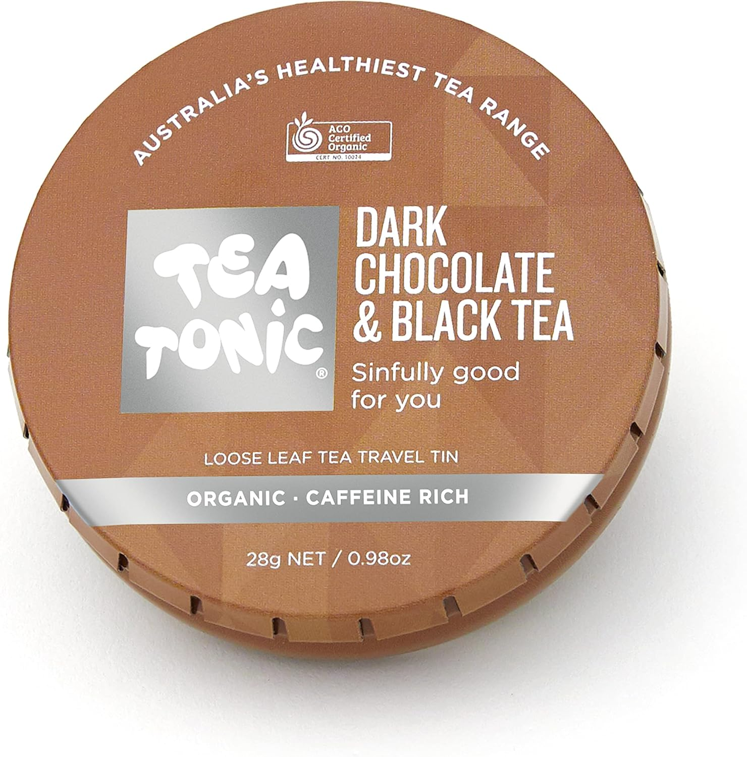 Dark Chocolate & Black Tea Loose Leaf Travel Tin image number 1